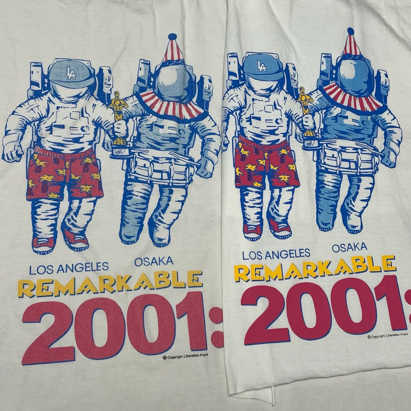 Printing pattern SAINT Mxxxxxx × Sean Wotherspoon SW_SS TEE/ASTRO/WHT SW joint retro enzyme washed old tee Astronaut distressed short-sleeved off-white S-XL Correct version Customized SW joint washing water label Original development Made without looking at pictures Printing pixel level restoration Handmade acrylic ready-made clothing graffiti ink